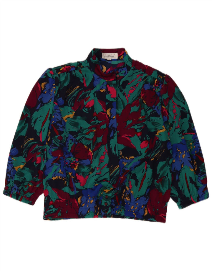 COMMANDER Γυναικείο πουκάμισο Crop Μπλούζα EU 42 Μεγάλη Πολύχρωμη Φλοράλ
