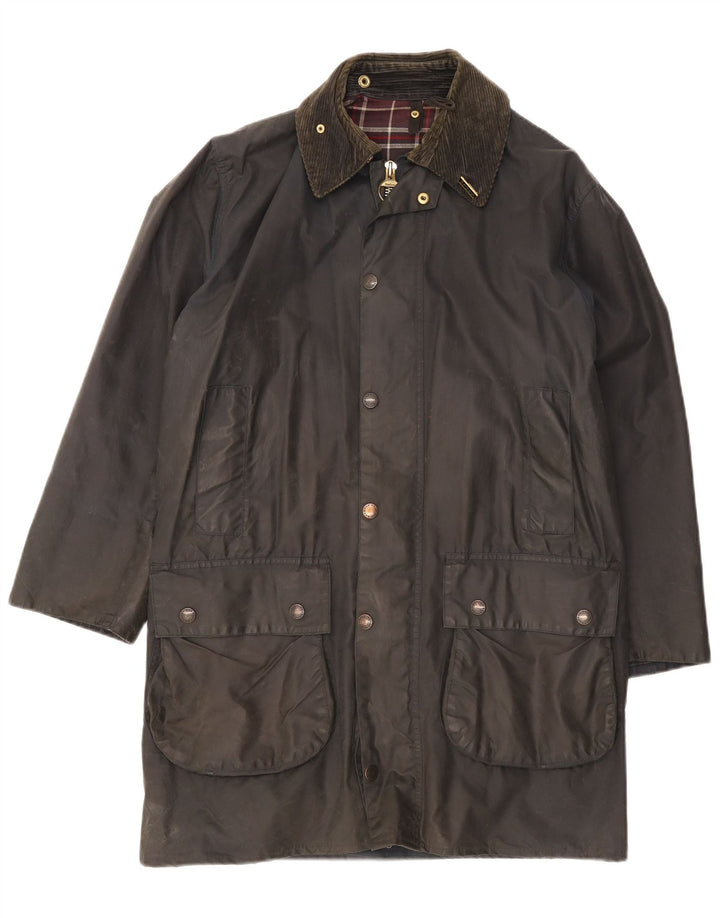 Ανδρικό κερωμένο βαμβακερό μπουφάν Barbour EU 38 Medium Black