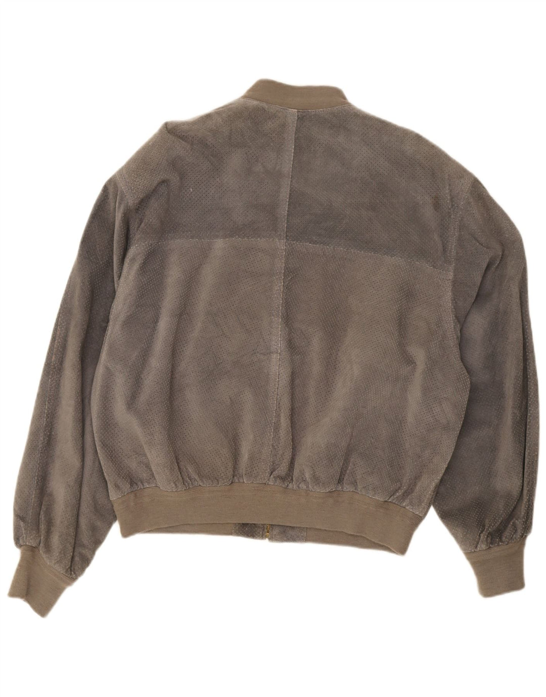 Vintage Ανδρικό Suede Bomber Jacket IT 52 XL Γκρι
