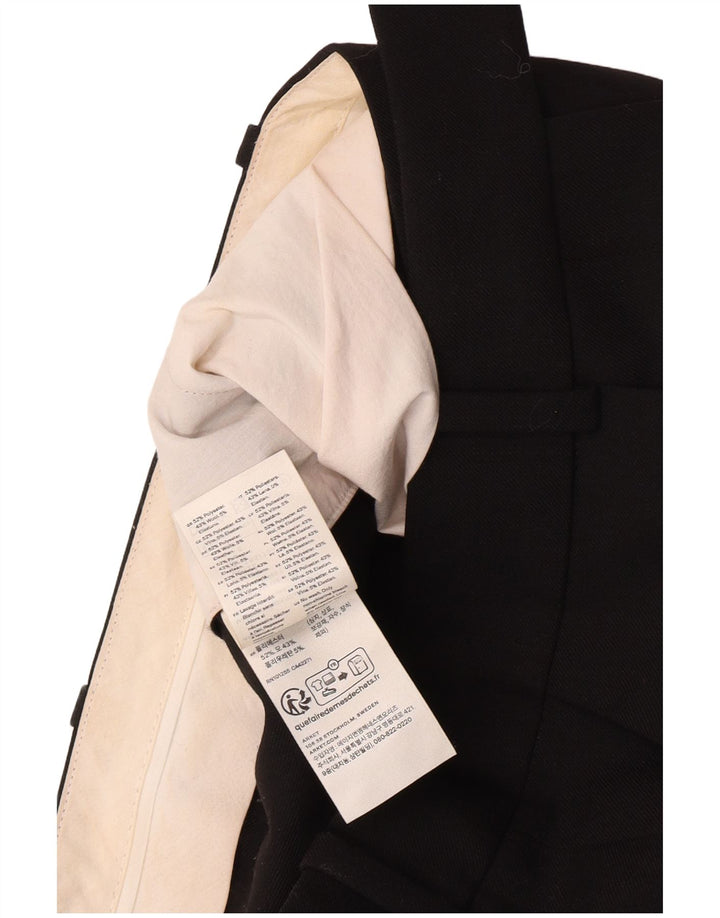 Vintage γυναικείο ίσιο παντελόνι EU 38 Medium W28 L30 μαύρο πολυεστέρα