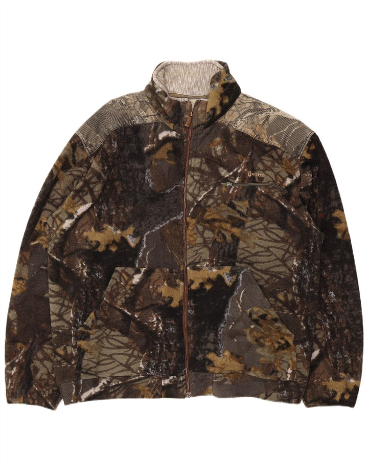 Univers Mens Fleece Jacket UK 42 XL Πολύχρωμο Καμουφλάζ Πολυεστέρας