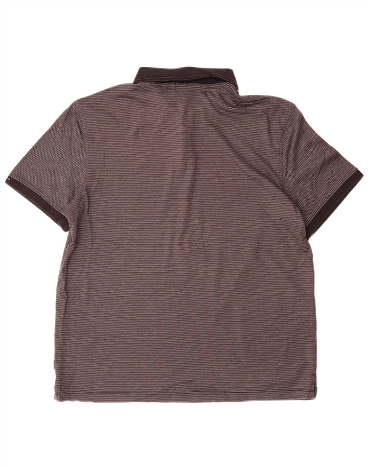 CALVIN KLEIN Ανδρικό πουκάμισο πόλο με μεγάλο γκρι βαμβακερό ριγέ