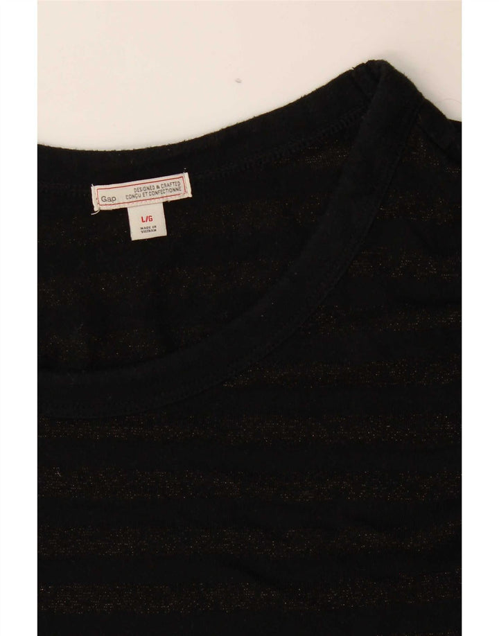 Gap Womens Top 3/4 Sleeve UK 16 Large Black