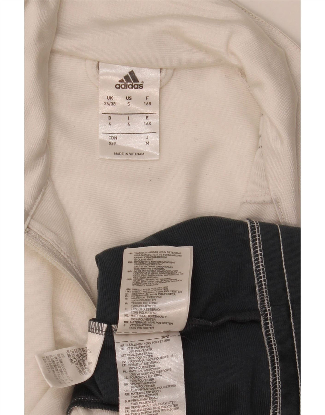Ανδρική φόρμα Adidas Top Jacket UK 36/38 Small White Colourblock Polyester