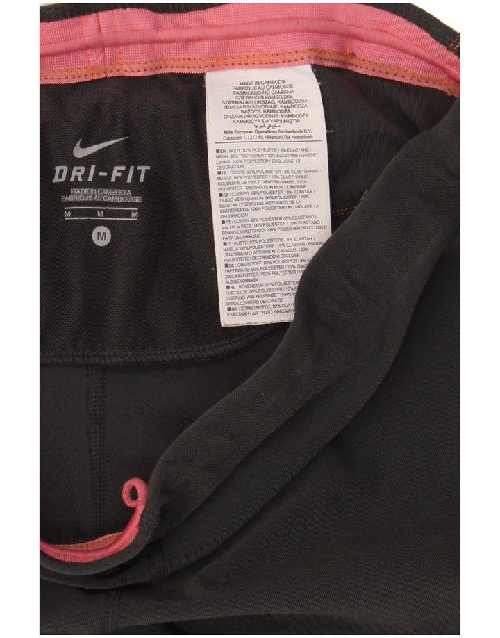 Γυναικεία φόρμα φόρμας Nike Dri Fit Capri UK 14 Μεσαίο μαύρο πολυεστέρα