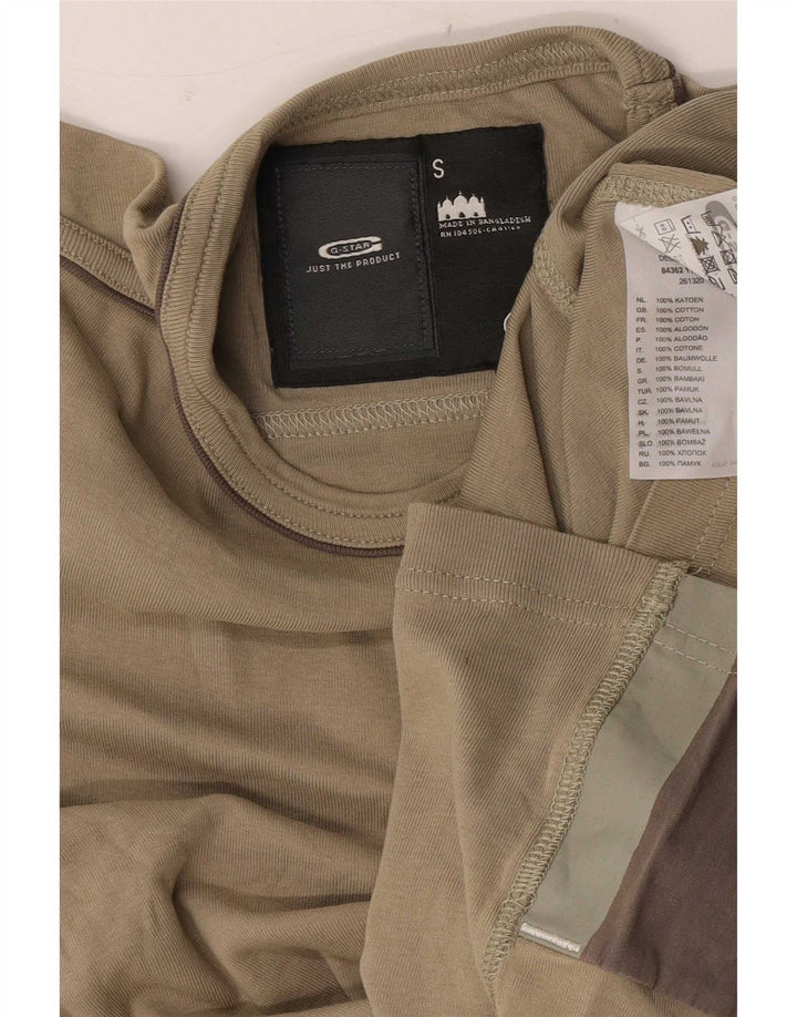 G-Star Ανδρικό γραφικό T-Shirt Top Μικρό Χακί Βαμβακερό