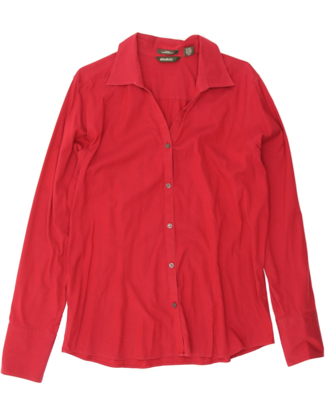 EDDIE BAUER Womens Shirt UK 16 Large Red Cotton Vintage Eddie Bauer and Second-Hand Eddie Bauer from Messina Hembry 