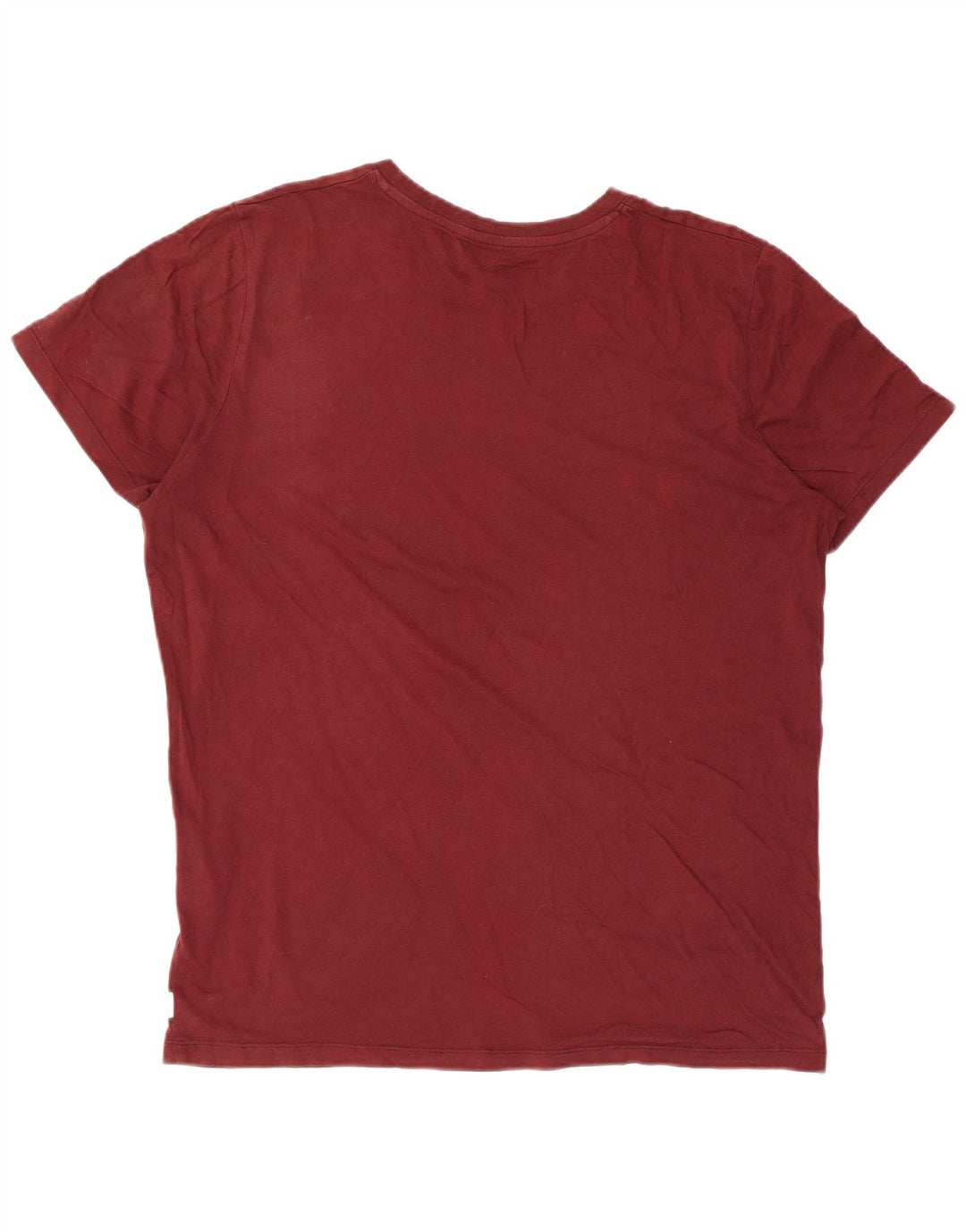 JACK & JONES Ανδρικό T-Shirt Top Large Maroon Βαμβακερό