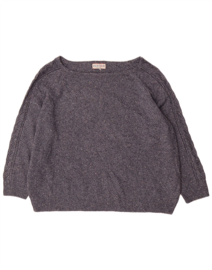 Marks & Spencer Γυναικείο πουλόβερ με λαιμόκαυστο UK 14 Large Navy Blue