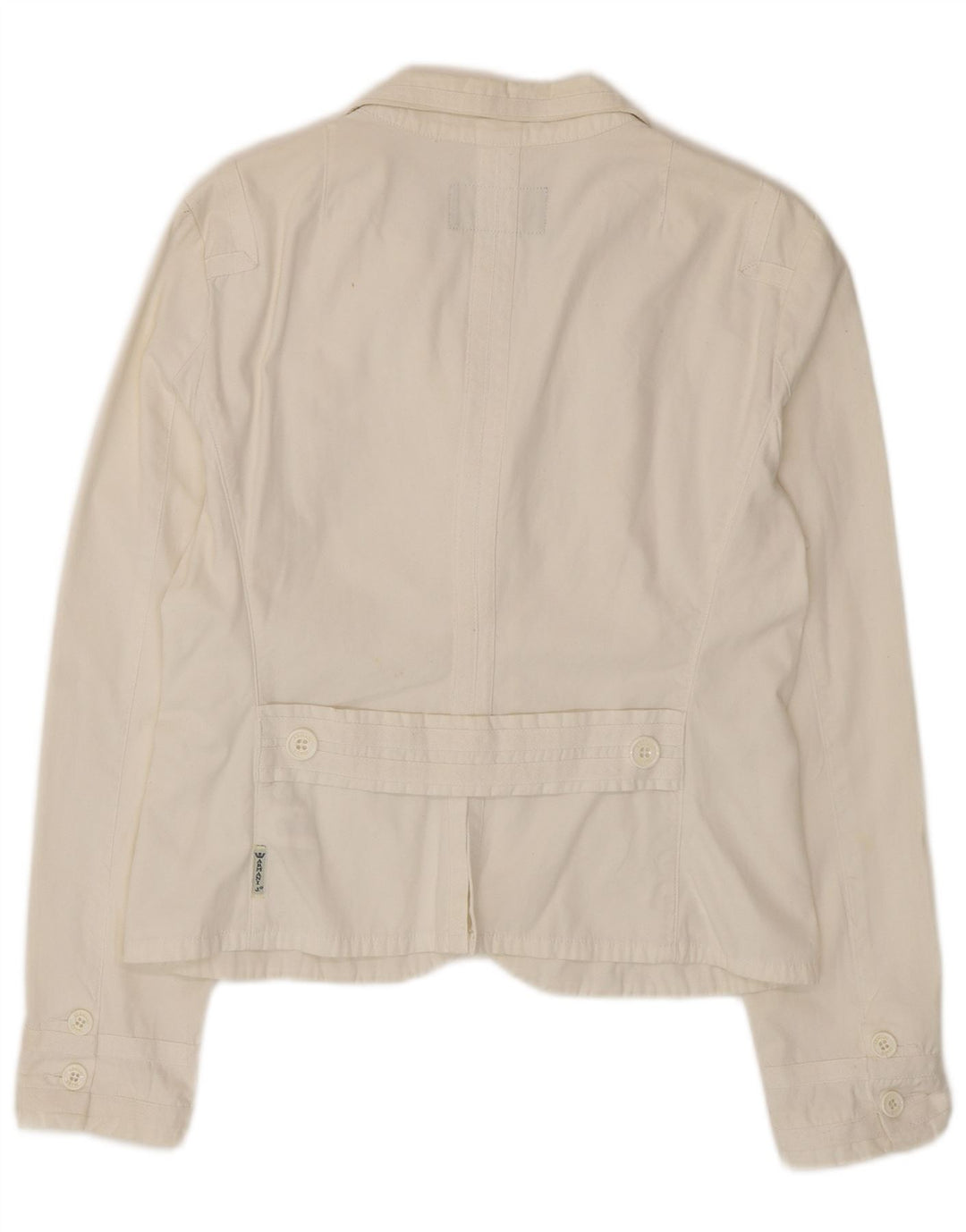 Armani Jeans Γυναικείο σακάκι 3 κουμπιών Blazer UK 18 XL Λευκό βαμβακερό