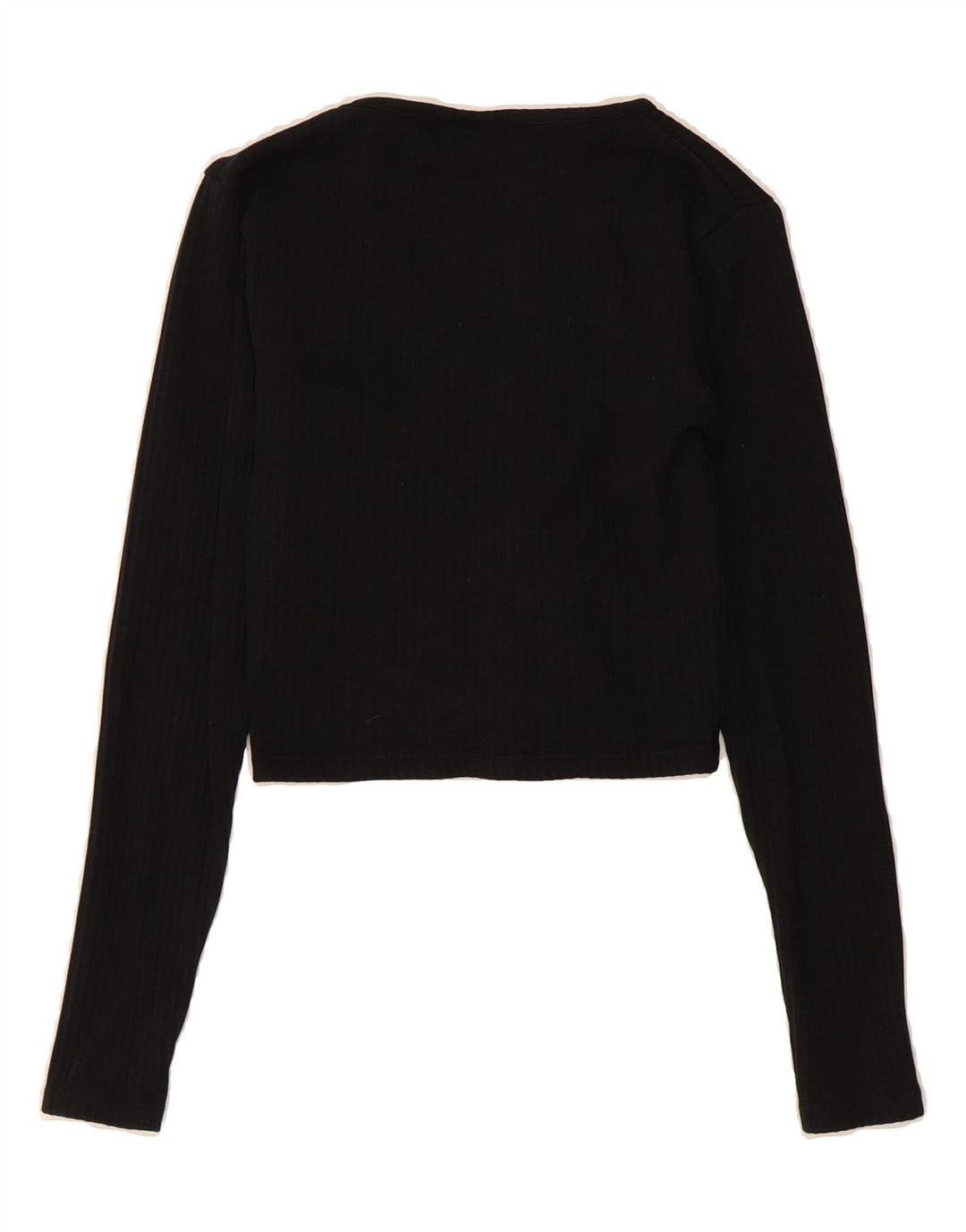 FILA Womens Crop Top Long Sleeve UK 8 Small Black Cotton Vintage Fila and Second-Hand Fila from Messina Hembry 