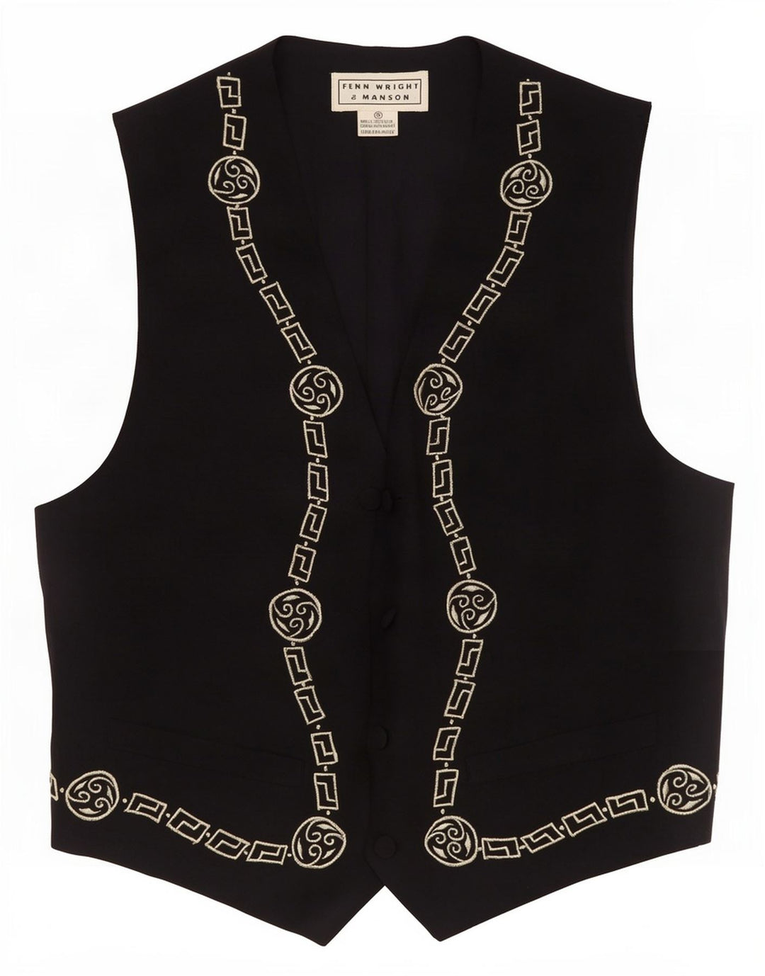 Γυναικείο γιλέκο Fenn Wright Manson UK 10 Small Black Geometric Silk