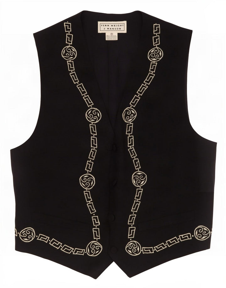 Γυναικείο γιλέκο Fenn Wright Manson UK 10 Small Black Geometric Silk