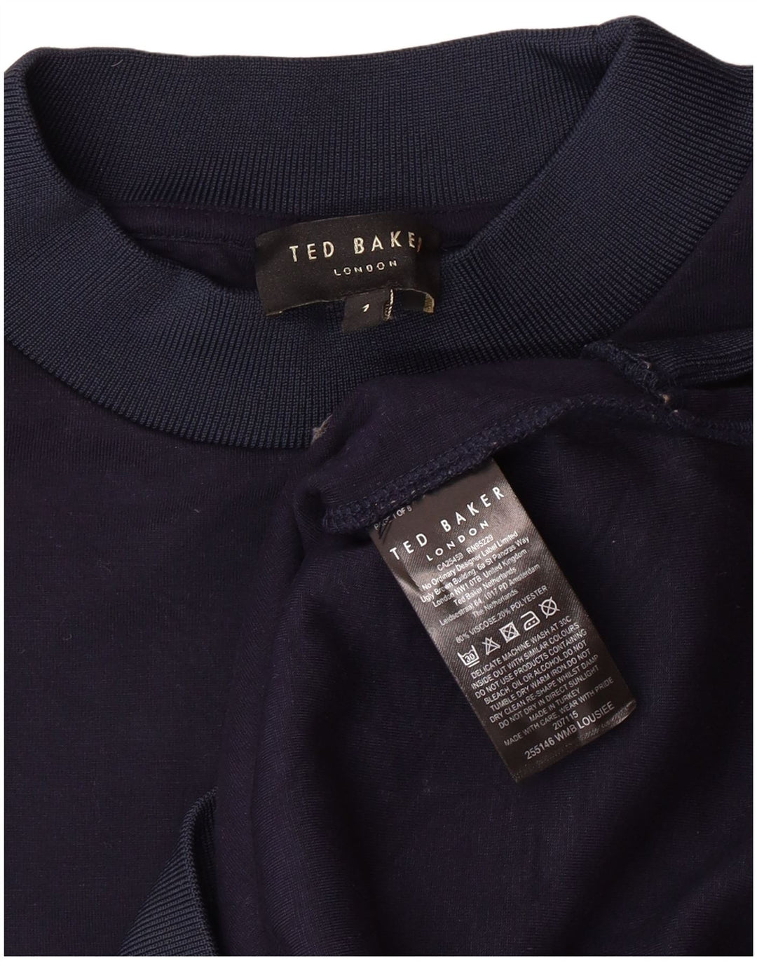 TED BAKER Γυναικείο φούτερ υπερμεγέθη Jumper Size 1 XS Navy Blue Viscose