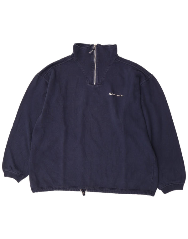 Ανδρικό φούτερ με φερμουάρ Champion Jumper 2XL Navy Blue Cotton