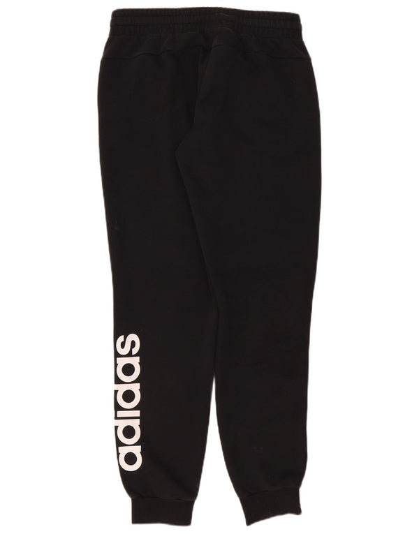 Γυναικεία αθλητική φόρμα γραφικών Adidas παντελόνι Joggers UK 12/14 Medium Black