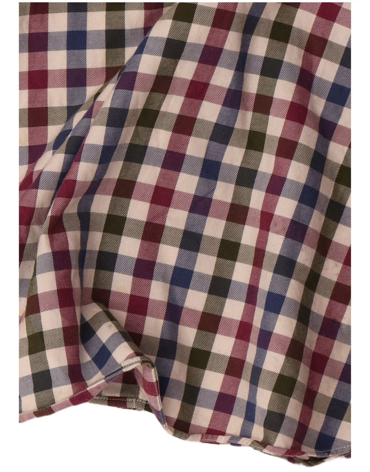 MASSIMO DUTTI Ανδρικό φανελένιο πουκάμισο μεσαίο πολύχρωμο βαμβακερό Gingham