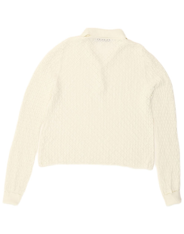 Zara Γυναικείο See Through Τοπ μακρυμάνικο UK 14 Large White