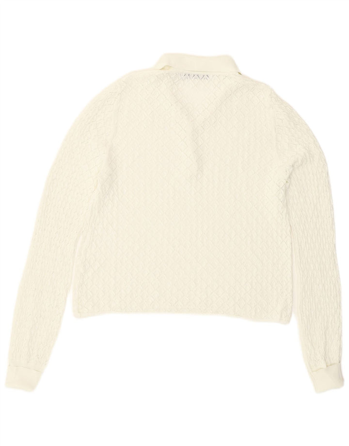 Zara Γυναικείο See Through Τοπ μακρυμάνικο UK 14 Large White