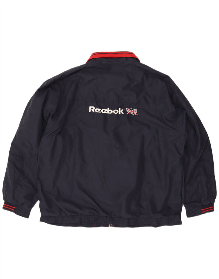 Ανδρική αθλητική φόρμα γραφικών Reebok Top Jacket XL Navy Blue Polyester