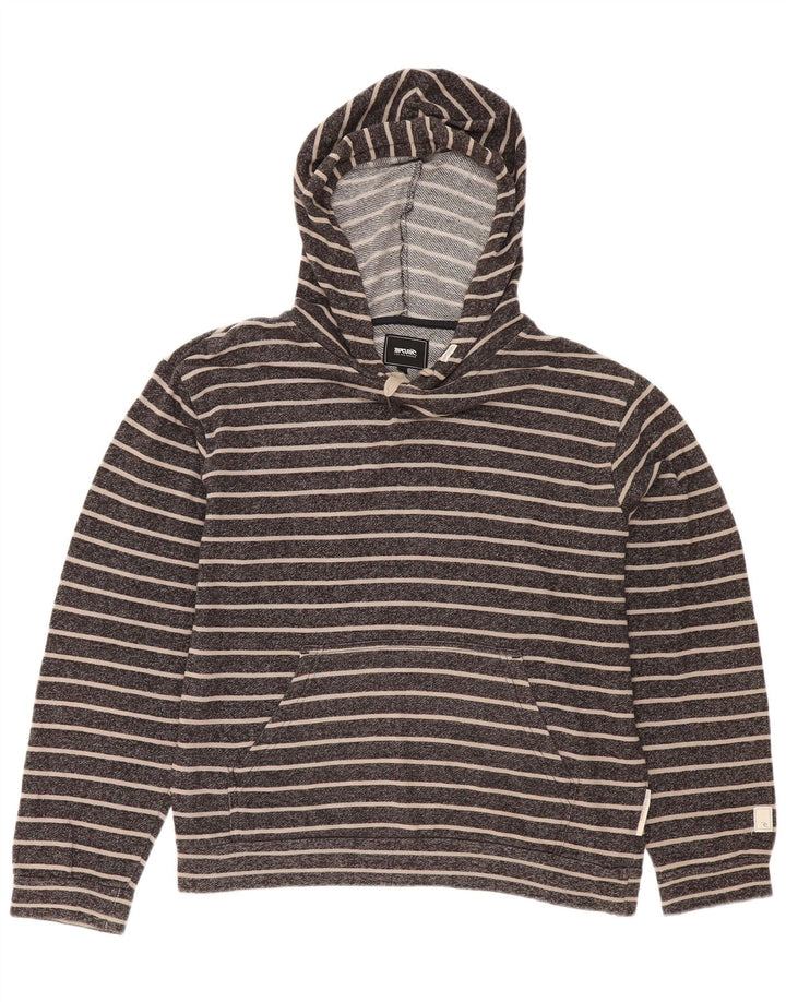 Rip Curl Γυναικείο Hoodie Jumper UK 10 Small Grey ριγέ