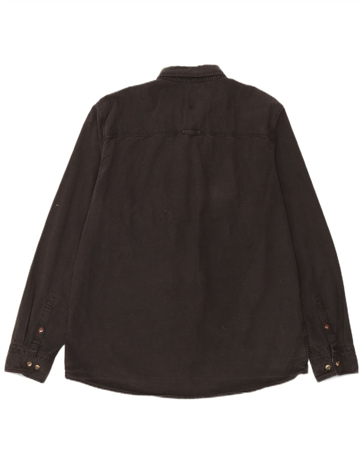 Πουκάμισο Fat Face Ανδρικό Slim Fit XL Μαύρο βαμβακερό