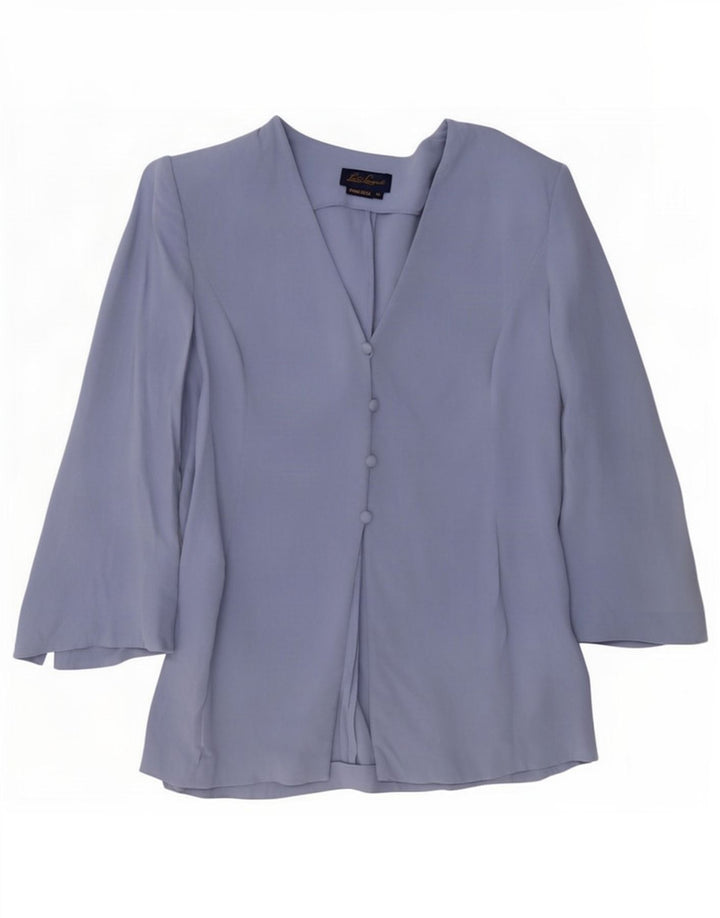 Luisa Spagnoli Γυναικεία Ζακέτα Τοπ UK 14 Medium Blue Silk