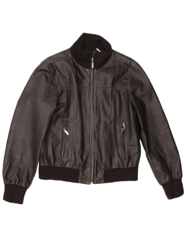 Conbipel Γυναικείο Bomber Δερμάτινο Μπουφάν IT 48 XL Μαύρο Colourblock