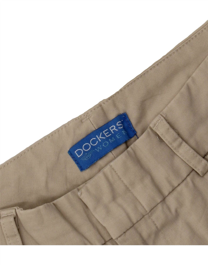 DOCKERS Womens Straight Cropped Trousers W31 L25 Beige Vintage Dockers and Second-Hand Dockers from Messina Hembry 