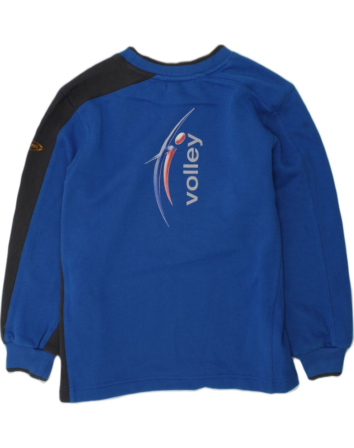 PUMA Boys Volley Graphic Sweatshirt Jumper 9-10 Years Navy Blue Cotton | Vintage Puma | Thrift | Second-Hand Puma | Used Clothing | Messina Hembry 
