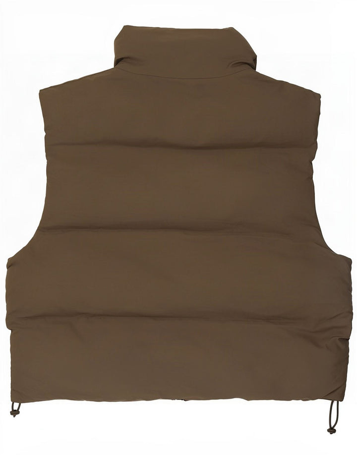 Zara Γυναικείο padded Gilet UK 14 Medium Khaki Polyester