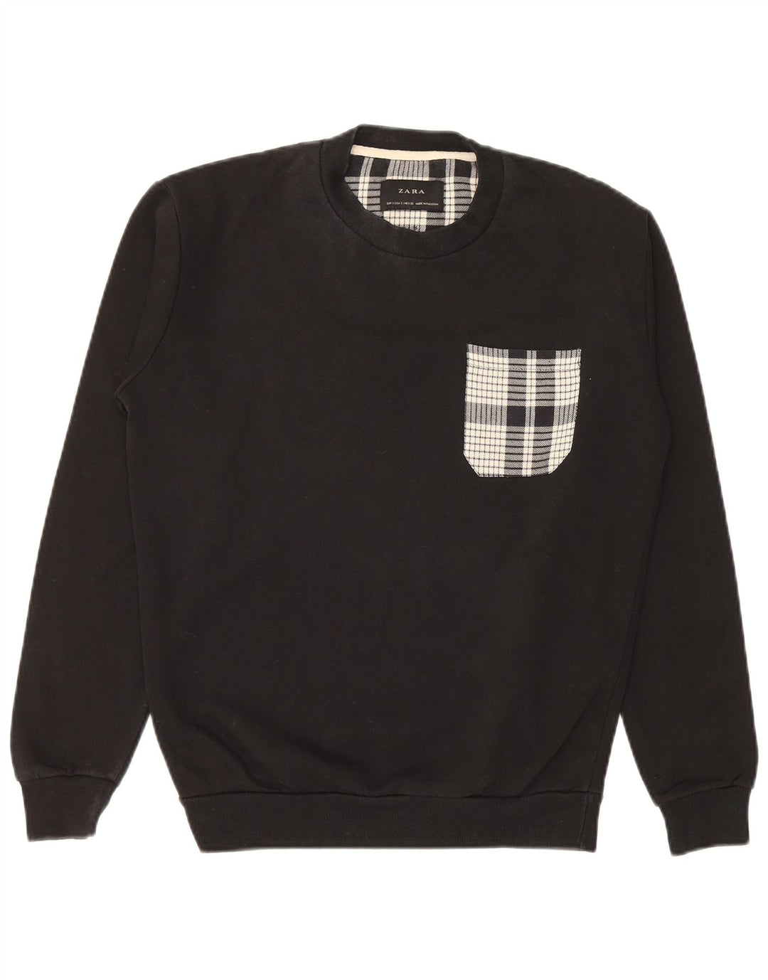 Ανδρικό φούτερ Zara Jumper Small Black Check