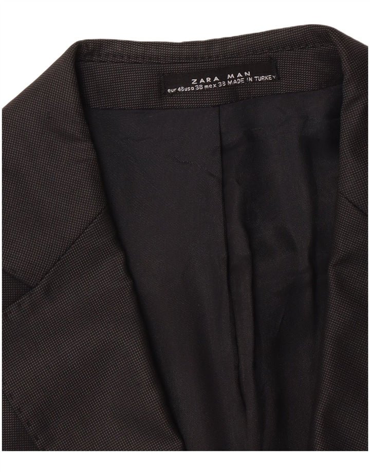 Zara Ανδρικό σακάκι μπλέιζερ με 2 κουμπιά EU 48 Medium Black