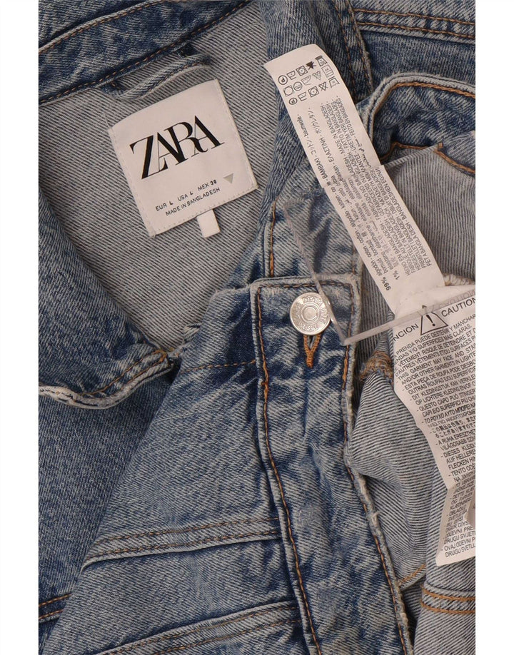 Zara Γυναικείο Τζιν Μπουφάν UK 14 Μεγάλο Μπλε Βαμβακερό
