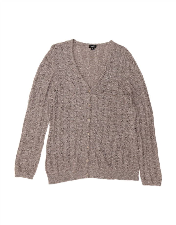 MOSSIMO Womens Cardigan Sweater UK 18 XL Grey Rayon