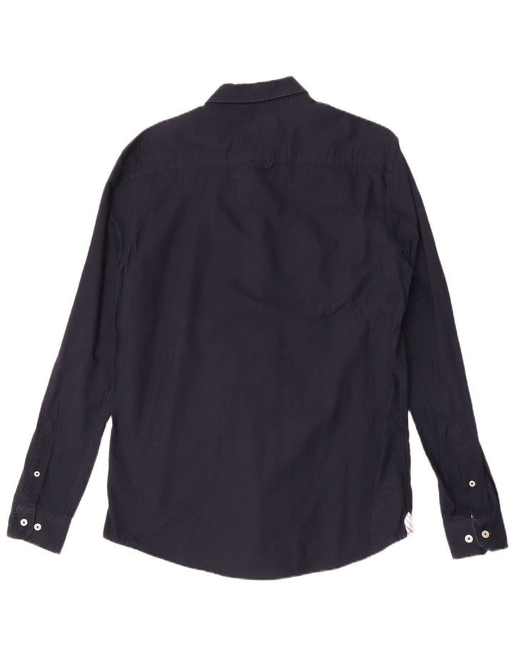 Ανδρικό πουκάμισο Crew Clothing Slim Fit, μεσαίο μπλε βαμβακερό