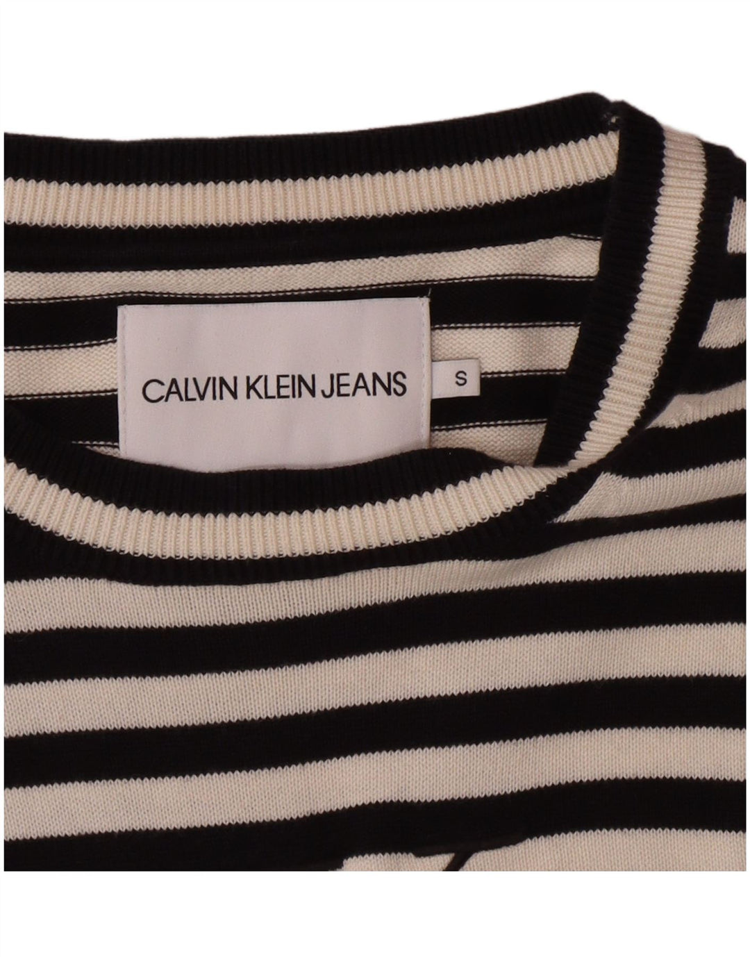 Calvin Klein Γυναικείο πουλόβερ με λαιμόκαυστο UK 10 Small Black Classic
