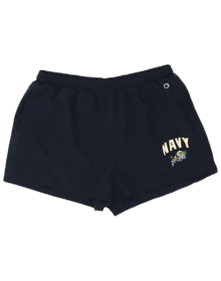 Champion Γυναικεία γραφικά αθλητικά σορτς UK 12 Medium Navy Blue Polyester