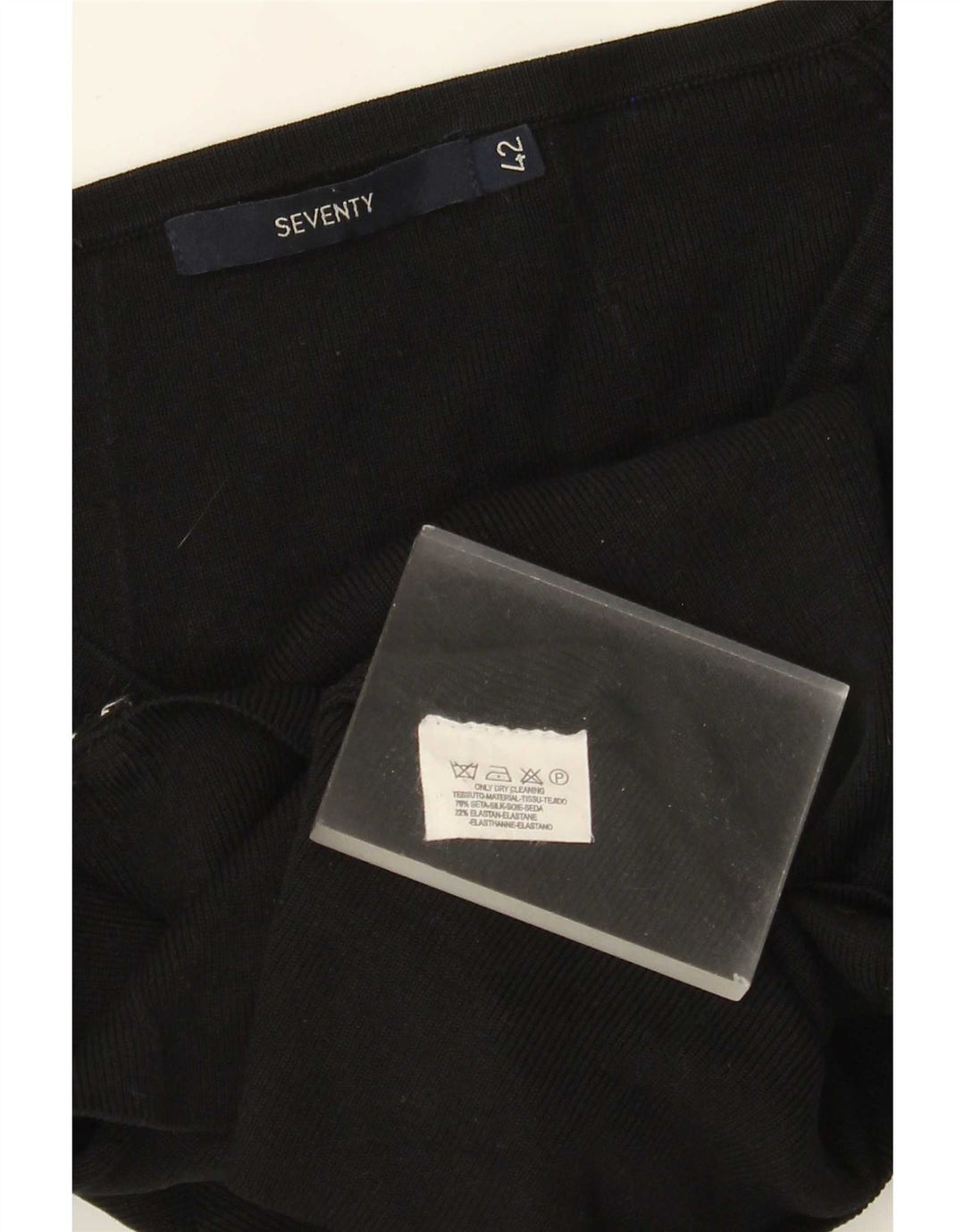 Seventy Γυναικείο πουλόβερ Crop Cardigan IT 42 Medium Black Silk