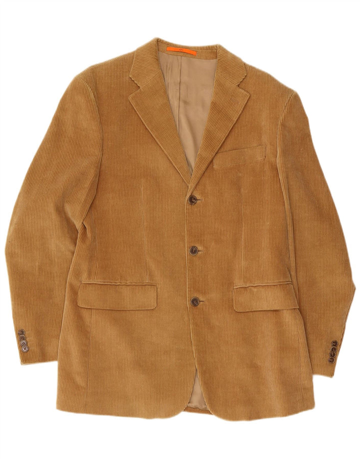 Ανδρικό κοτλέ σακάκι Springfield 3 κουμπιών IT 48 μεσαίο μπεζ βαμβακερό