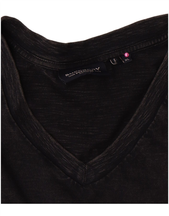 Superdry Ανδρικό T-Shirt Top XL Μαύρο βαμβακερό