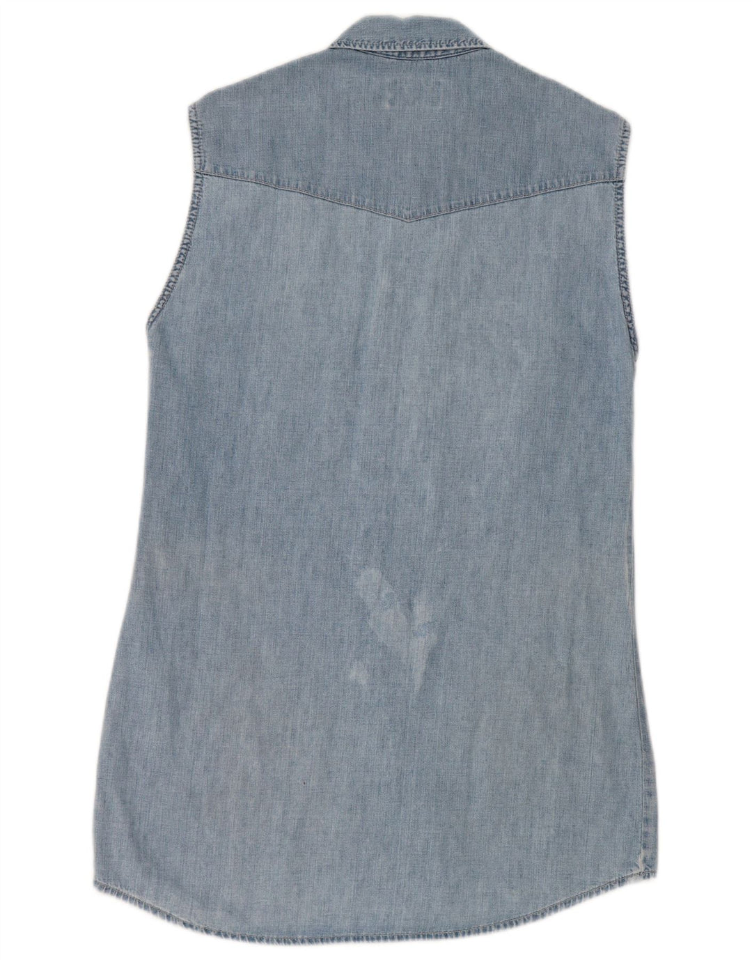 Mustang Γυναικείο Αμάνικο Τζιν Φόρεμα UK 14 Medium Blue