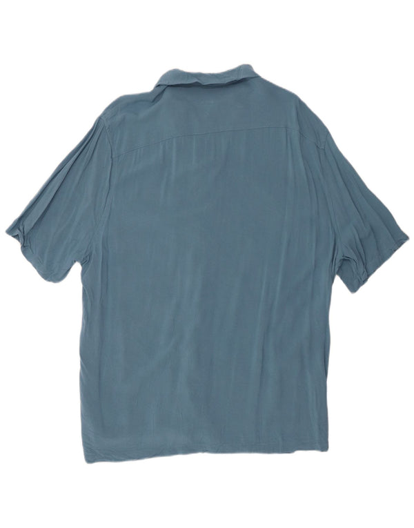 Ανδρικό πουκάμισο All Saints Relaxed Fit 2XL Blue Viscose
