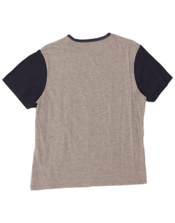 Ανδρικό γραφικό T-Shirt Volcom Top Large Grey Colourblock Βαμβακερό