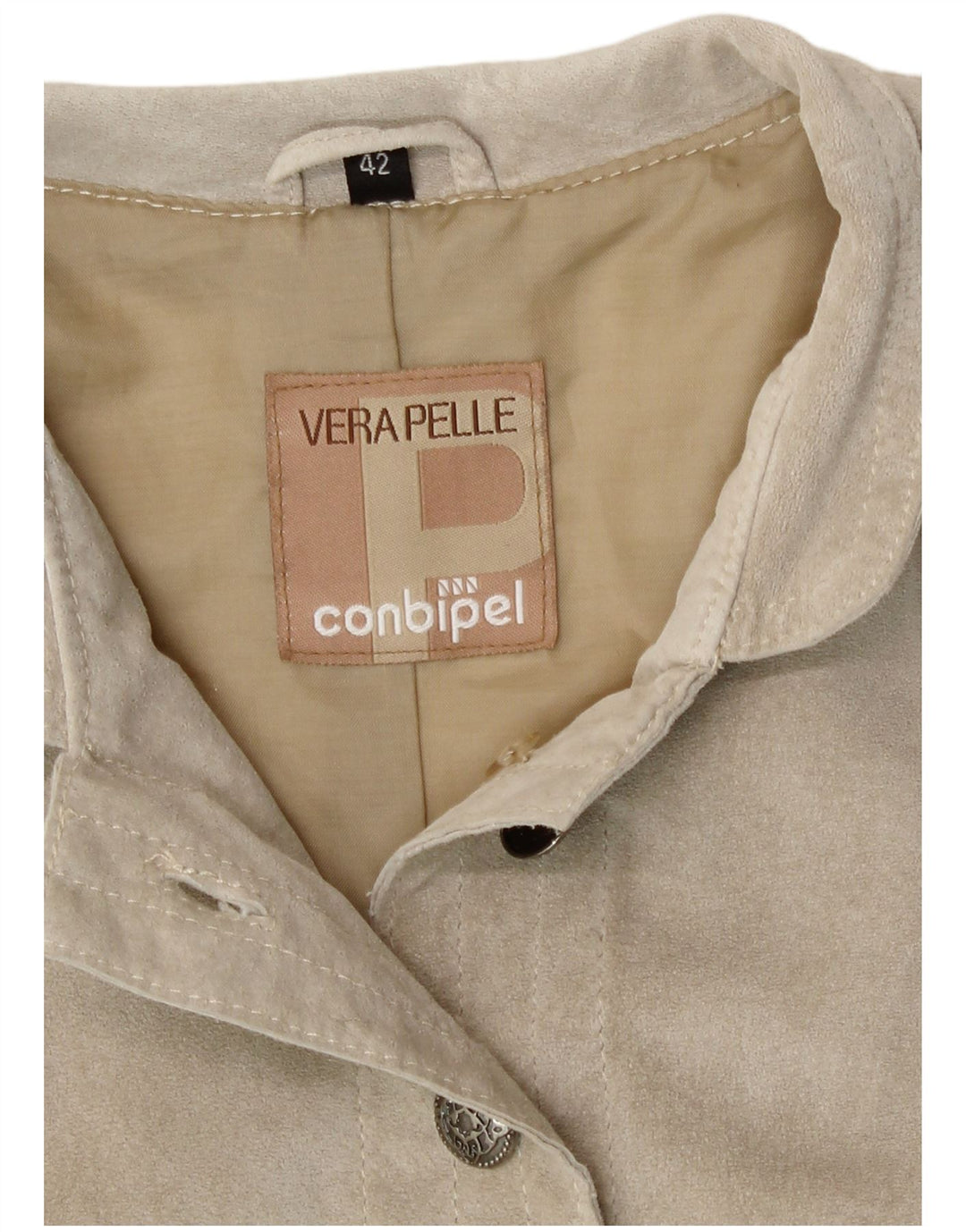 Conbipel Γυναικείο Suede Jacket IT 42 Medium Beige Leather