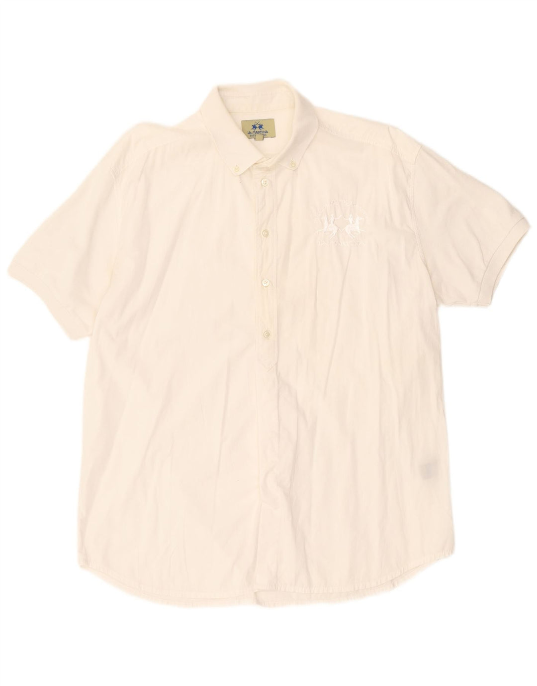 LA MARTINA Ανδρικό Μπουένος Άιρες πουλόβερ κοντομάνικο πουλόβερ XL Λευκό