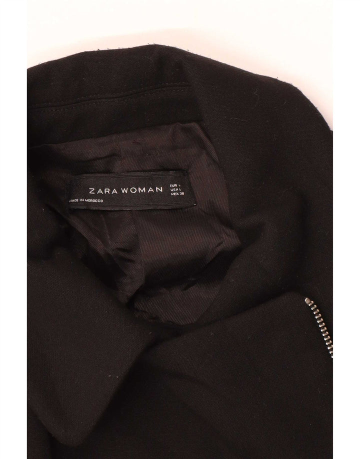 Zara Γυναικείο Παλτό UK 14 Large Μαύρο