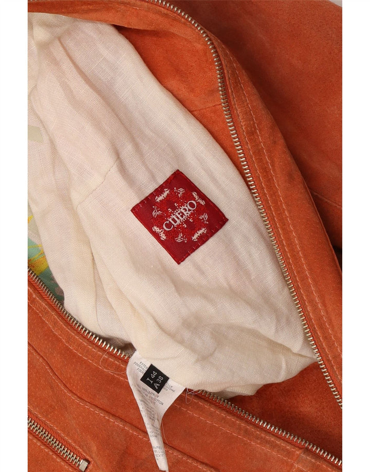 Vintage Γυναικείο Crop Suede Jacket IT 44 Μεσαίο Καφέ Δερμάτινο