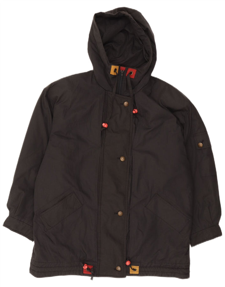 C & A Γυναικείο Μπουφάν με κουκούλα Oversized Windbreaker UK 12 Medium Black