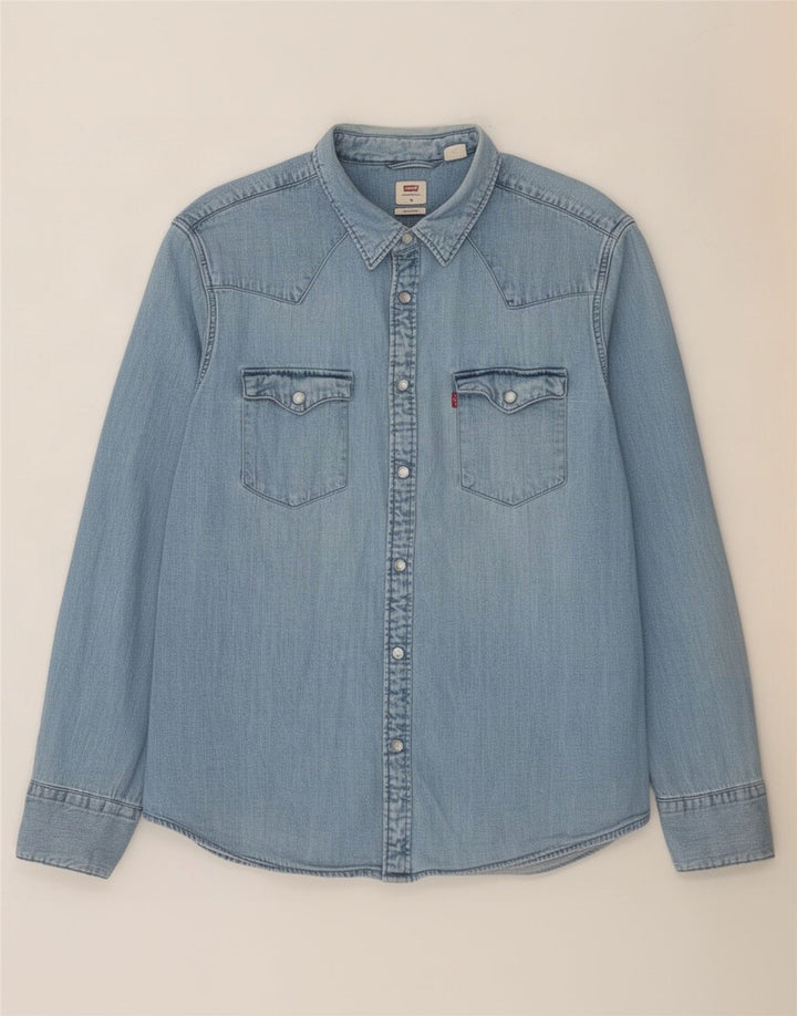 Ανδρικό τζιν πουκάμισο Levi's Standard Fit XL Blue